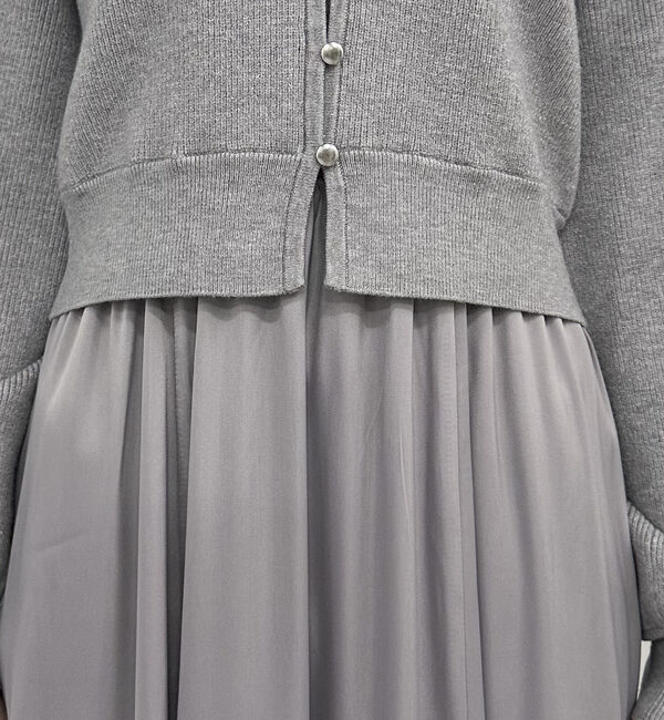 archives「オフショルニットカーディガン&times;ドッキングワンピースＳＥＴ」|ワンピース|