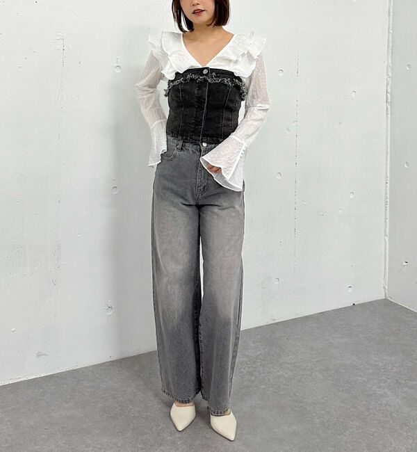 archives「Ｆボタンデニムビスチェ」|シャツ・ブラウス|