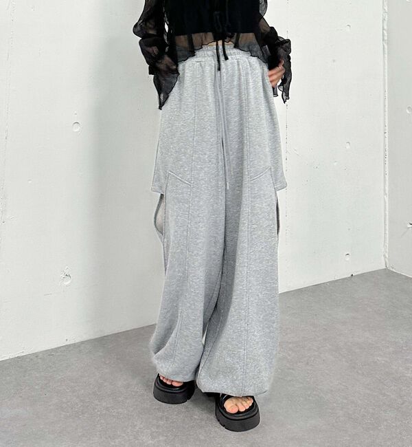archives「サイドカットアウトスウェットパンツ」|その他|GRAY