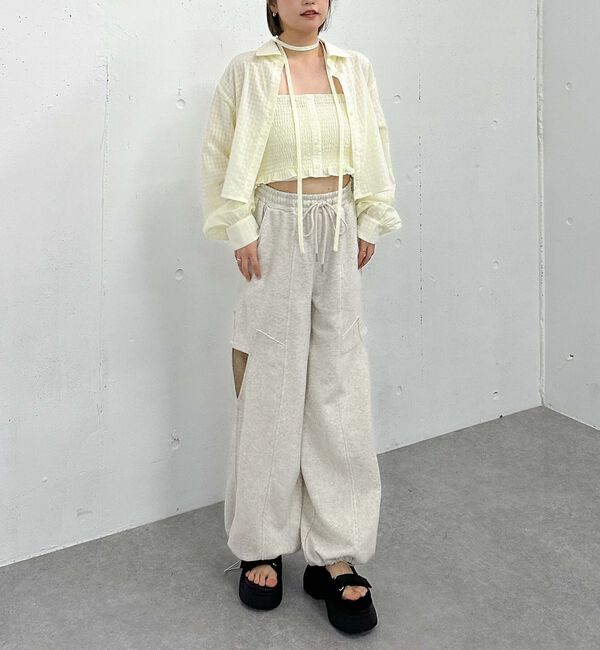 archives「サイドカットアウトスウェットパンツ」|その他|