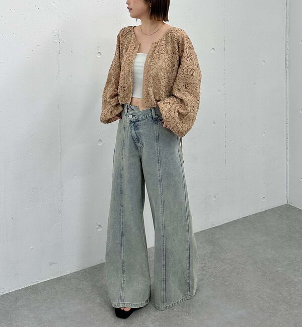 archives「&rsquo;クロスベルトカラーワイドデニム&rsquo;」|デニム|