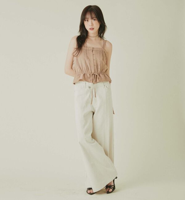 archives「&rsquo;クロスベルトカラーワイドデニム&rsquo;」|デニム|