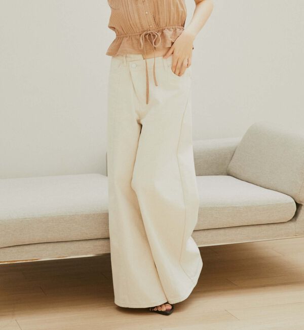 archives「&rsquo;クロスベルトカラーワイドデニム&rsquo;」|デニム|