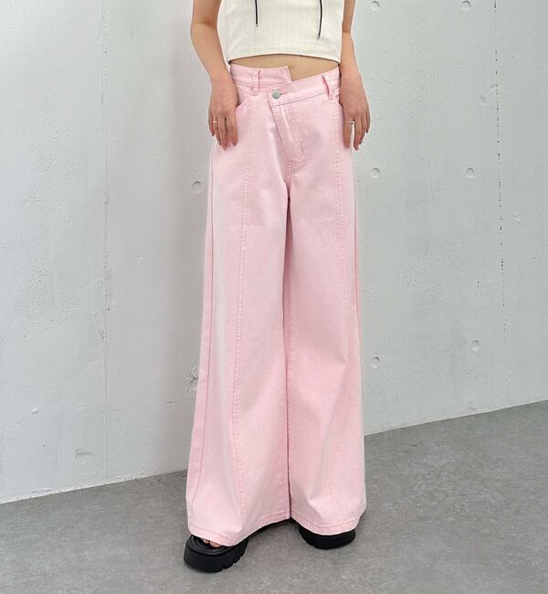 archives「&rsquo;クロスベルトカラーワイドデニム&rsquo;」|デニム|