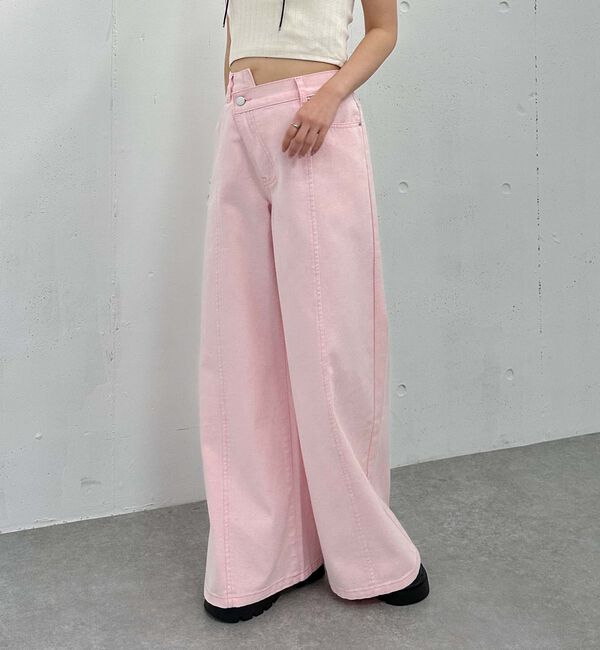 archives「&rsquo;クロスベルトカラーワイドデニム&rsquo;」|デニム|