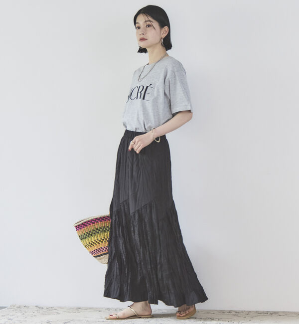 Doux archives「ワッシャーフレアスカート」|スカート|