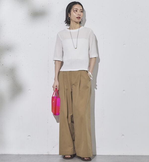 Doux archives「リンガーＴ風サッカートップス」|Tシャツ・カットソー|