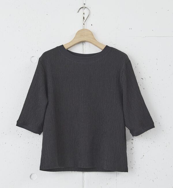 Doux archives「リンガーＴ風サッカートップス」|Tシャツ・カットソー|BLACK