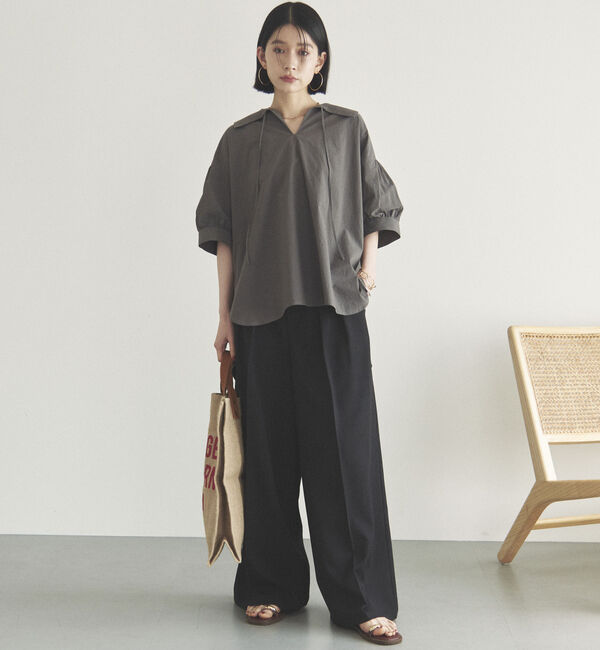 Doux archives「ビッグカラースキッパーブラウス」|シャツ・ブラウス|