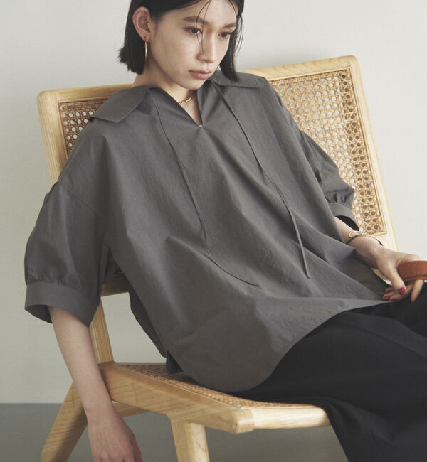 Doux archives「ビッグカラースキッパーブラウス」|シャツ・ブラウス|