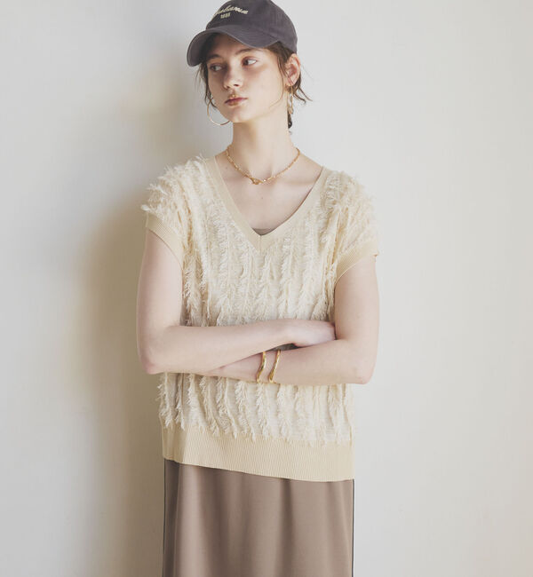 Doux archives「フリンジノースリニット」|ニット・セーター|
