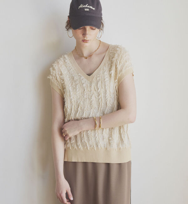 Doux archives「フリンジノースリニット」|ニット・セーター|