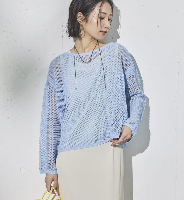 Doux archives「ラメ混メッシュニット」|ニット・セーター|