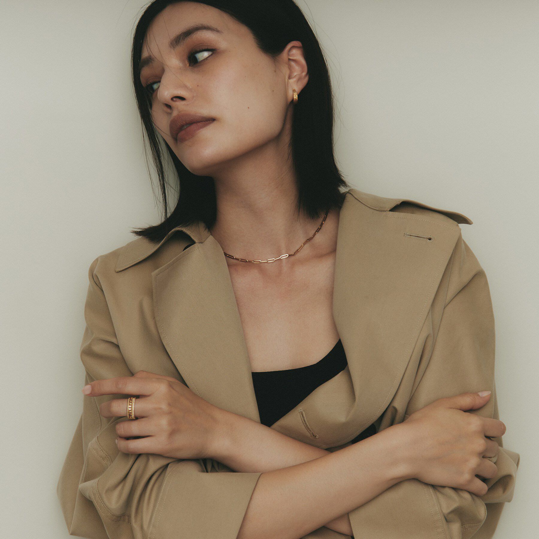 COCOSHNIK「K18中空イタリアングメット ネックレスS」|ネックレス|