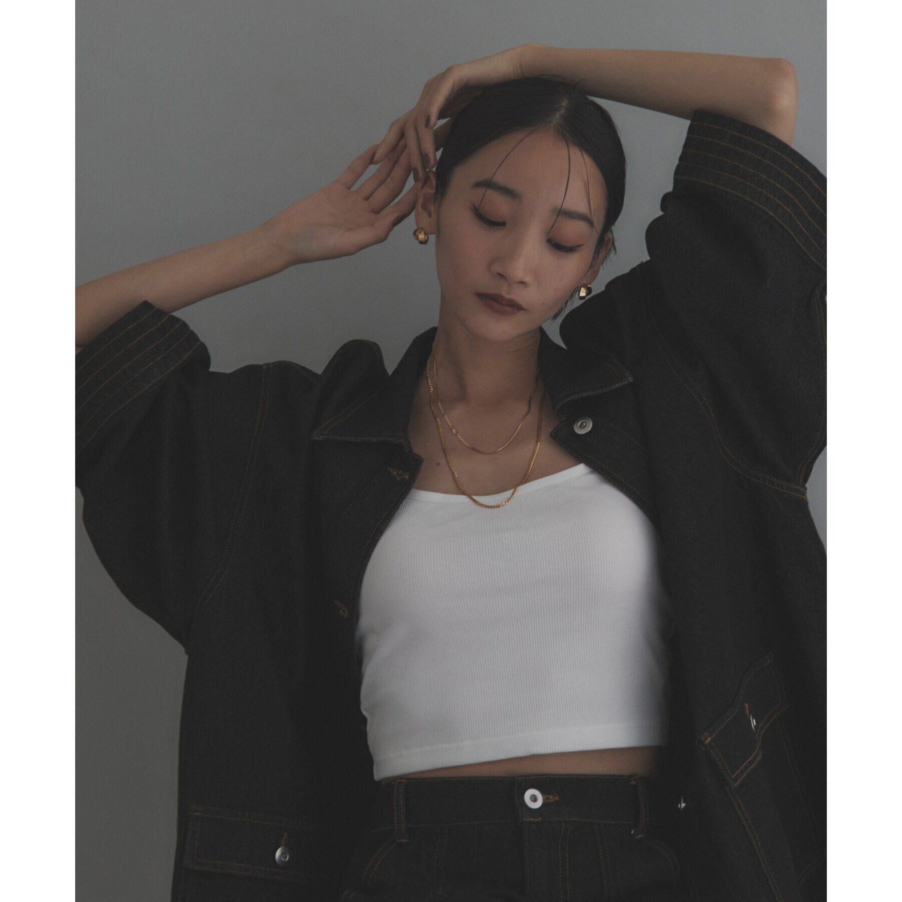 COCOSHNIK ONKITSCH「シルバー デザインチェーン フラットスネークネックレスS GP」|ネックレス|