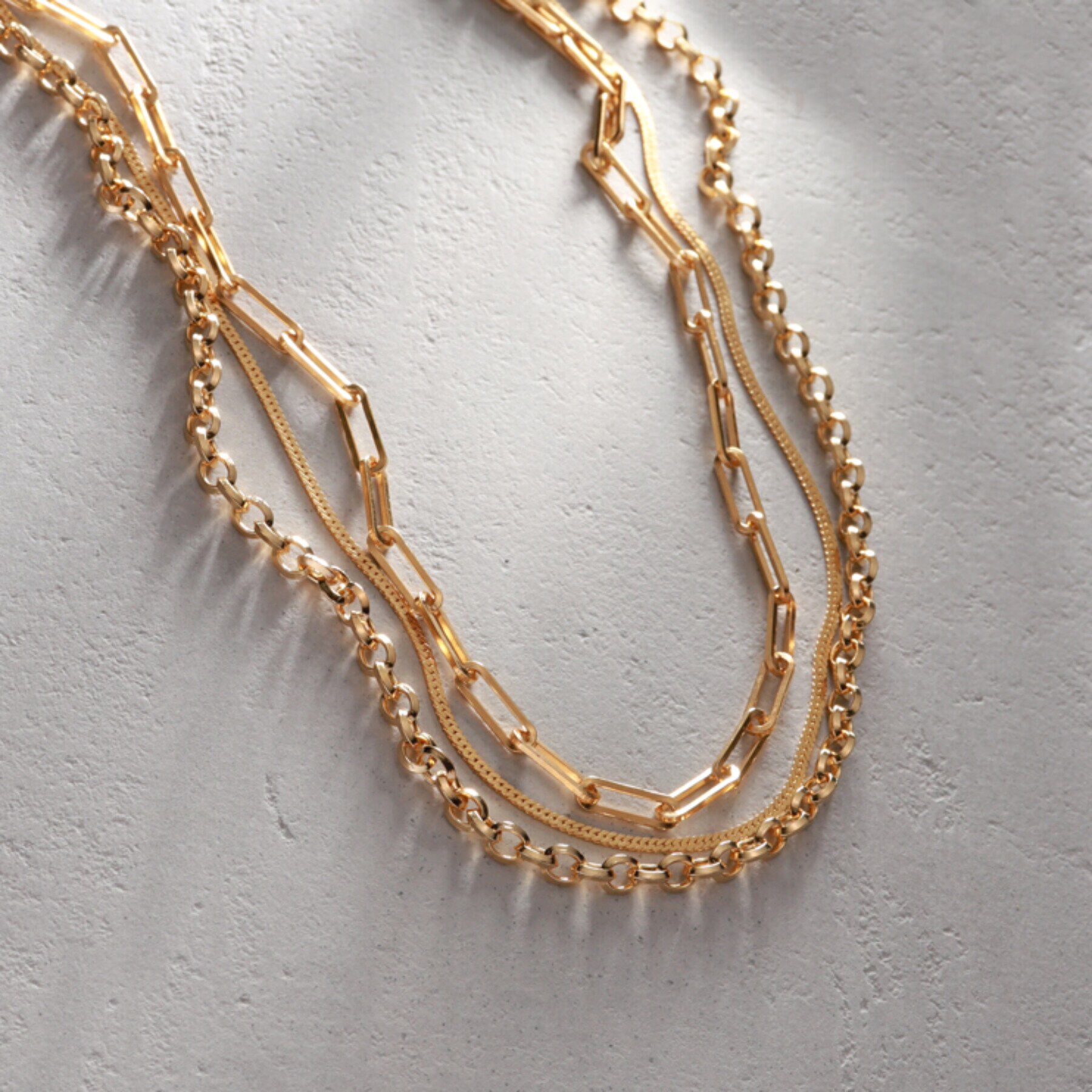 COCOSHNIK ONKITSCH「シルバー デザインチェーン リッジケーブル ネックレス GP」|ネックレス|