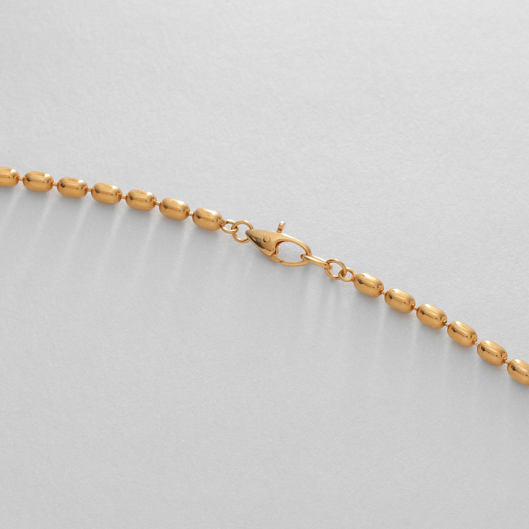 COCOSHNIK ONKITSCH「シルバー デザインチェーン オーバルボールM ネックレス GP」|ネックレス|