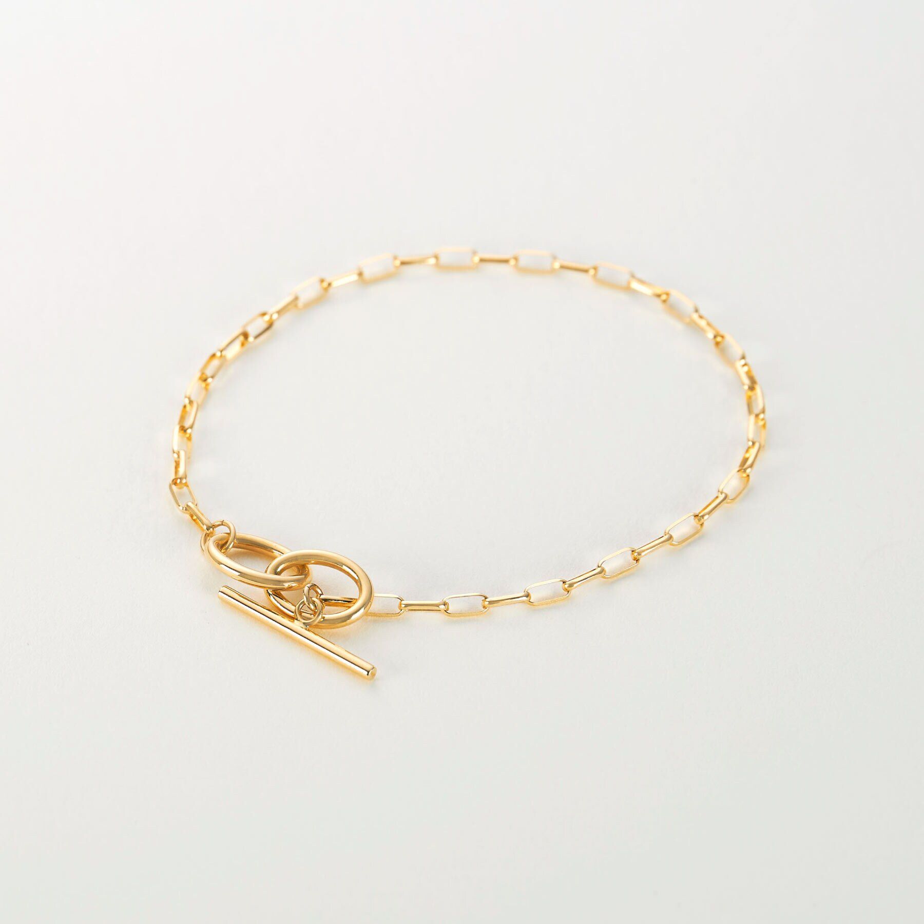 COCOSHNIK「K10ロングハーフラウンドダブルマンテル ブレスレット」|ブレスレット・バングル|