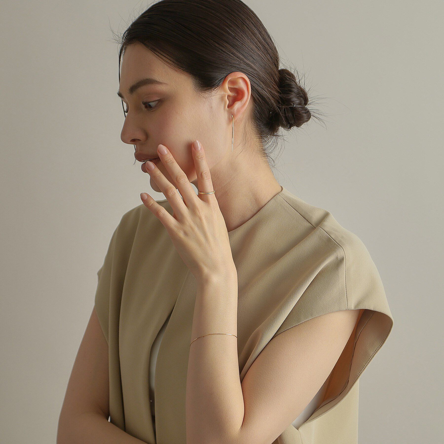 COCOSHNIK「K18コンパクトチェーン ブレスレット」|ブレスレット・バングル|