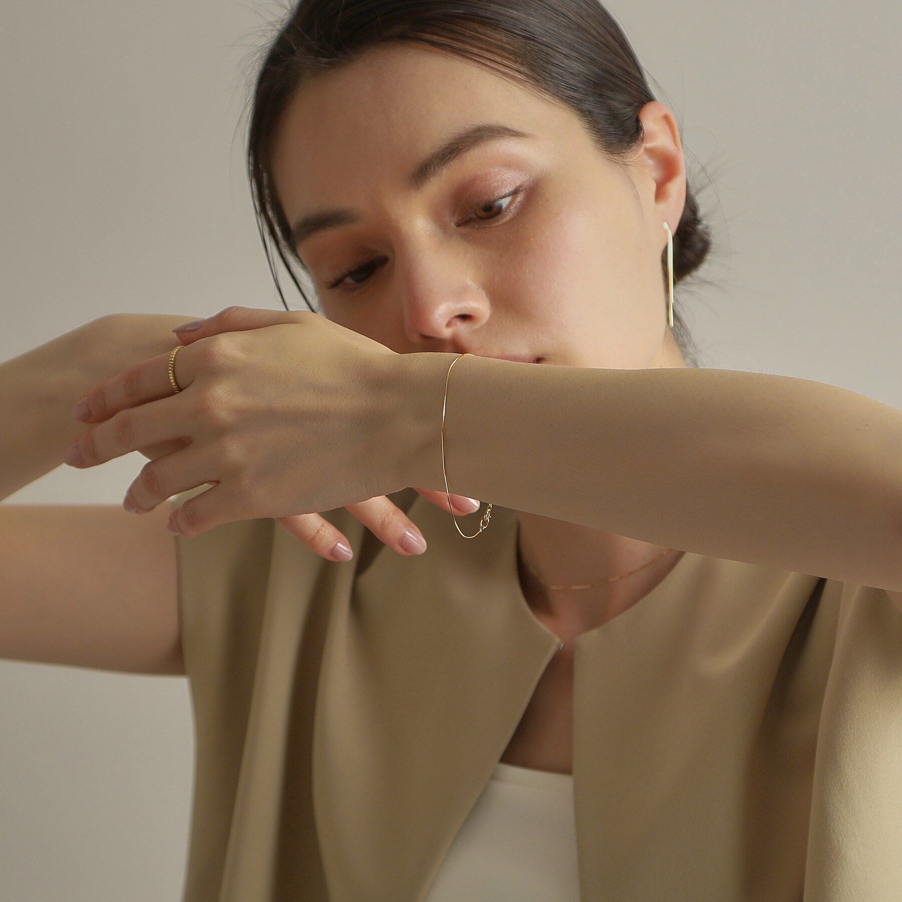 COCOSHNIK「K18コンパクトチェーン ブレスレット」|ブレスレット・バングル|