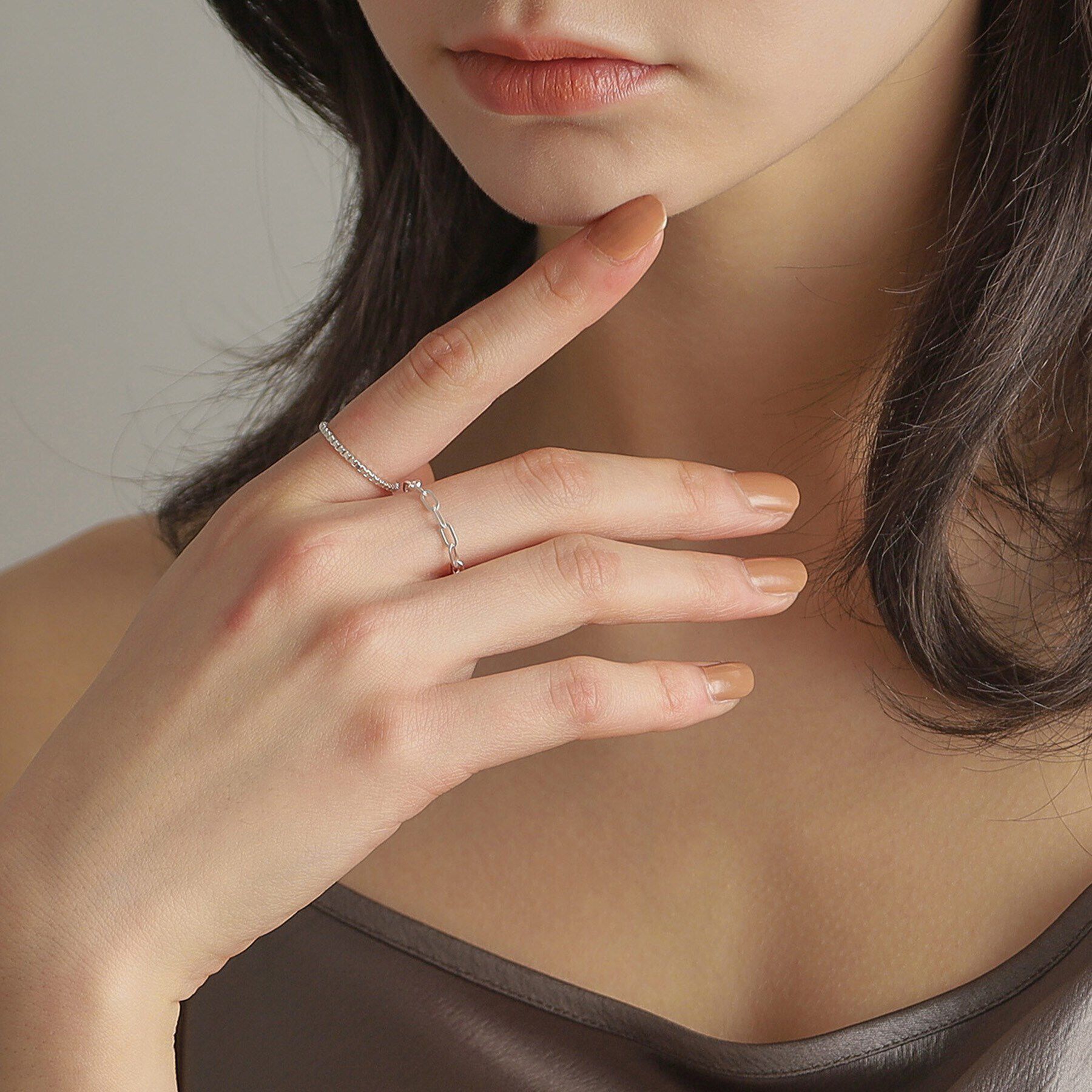 COCOSHNIK ONKITSCH「シルバー チェーンリング ベネチアン」|リング|