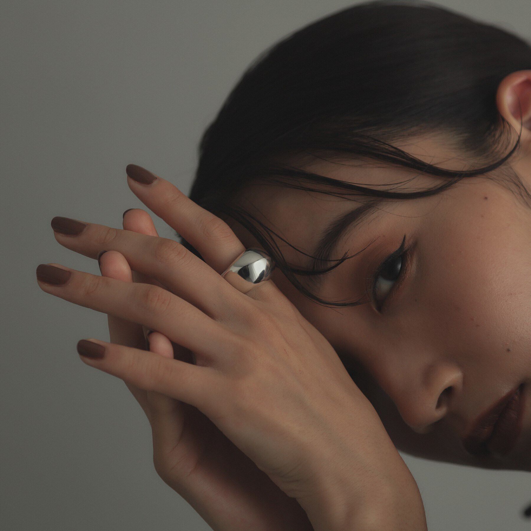 COCOSHNIK ONKITSCH「シルバー スラントリング」|リング|