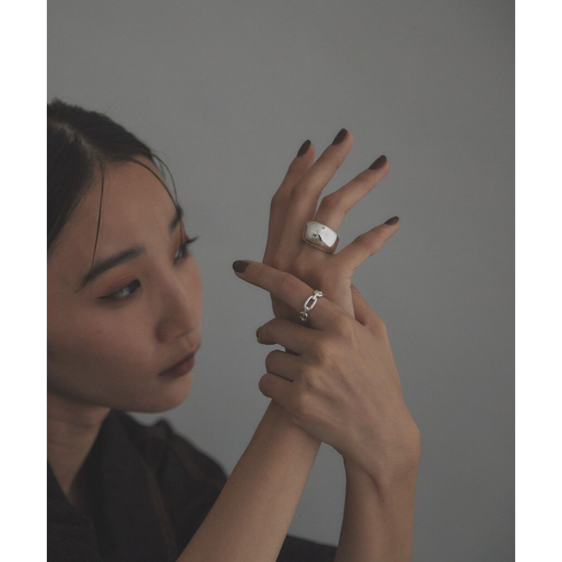 COCOSHNIK ONKITSCH「シルバー スラントリング」|リング|