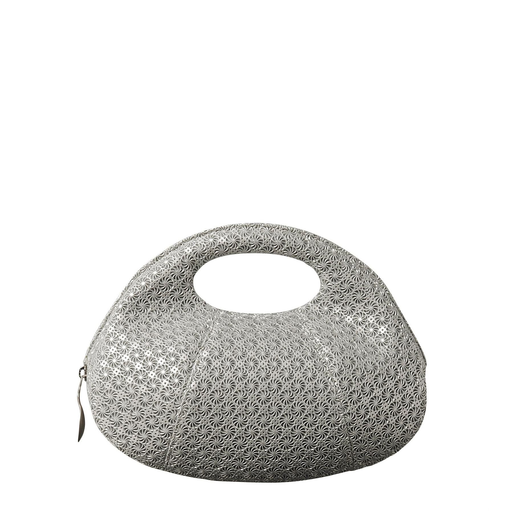 HIROKO HAYASHI「GIRASOLE（ジラソーレ）クロワッサンバッグM」|ハンドバッグ|シルバー(152)