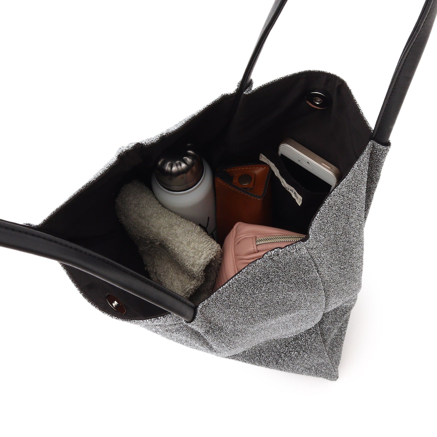 SHOO･LA･RUE「【A4】細ハンドルラメトートバッグ」|トートバッグ|