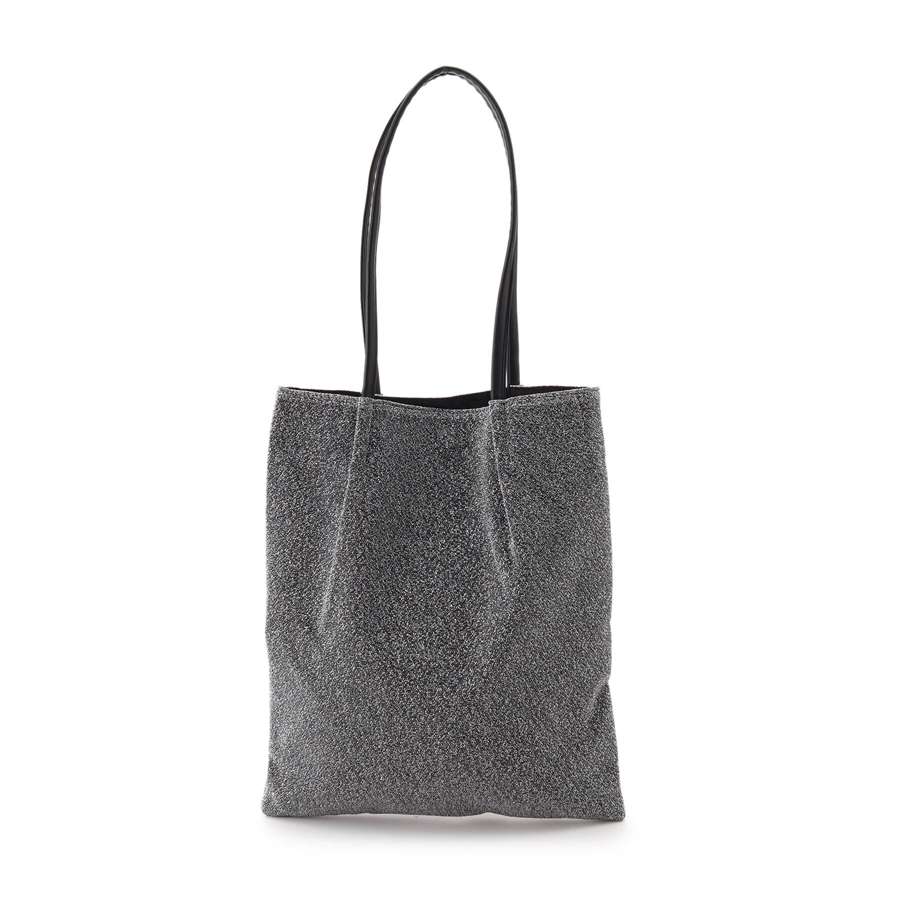 SHOO･LA･RUE「【A4】細ハンドルラメトートバッグ」|トートバッグ|ブラックシルバー(0