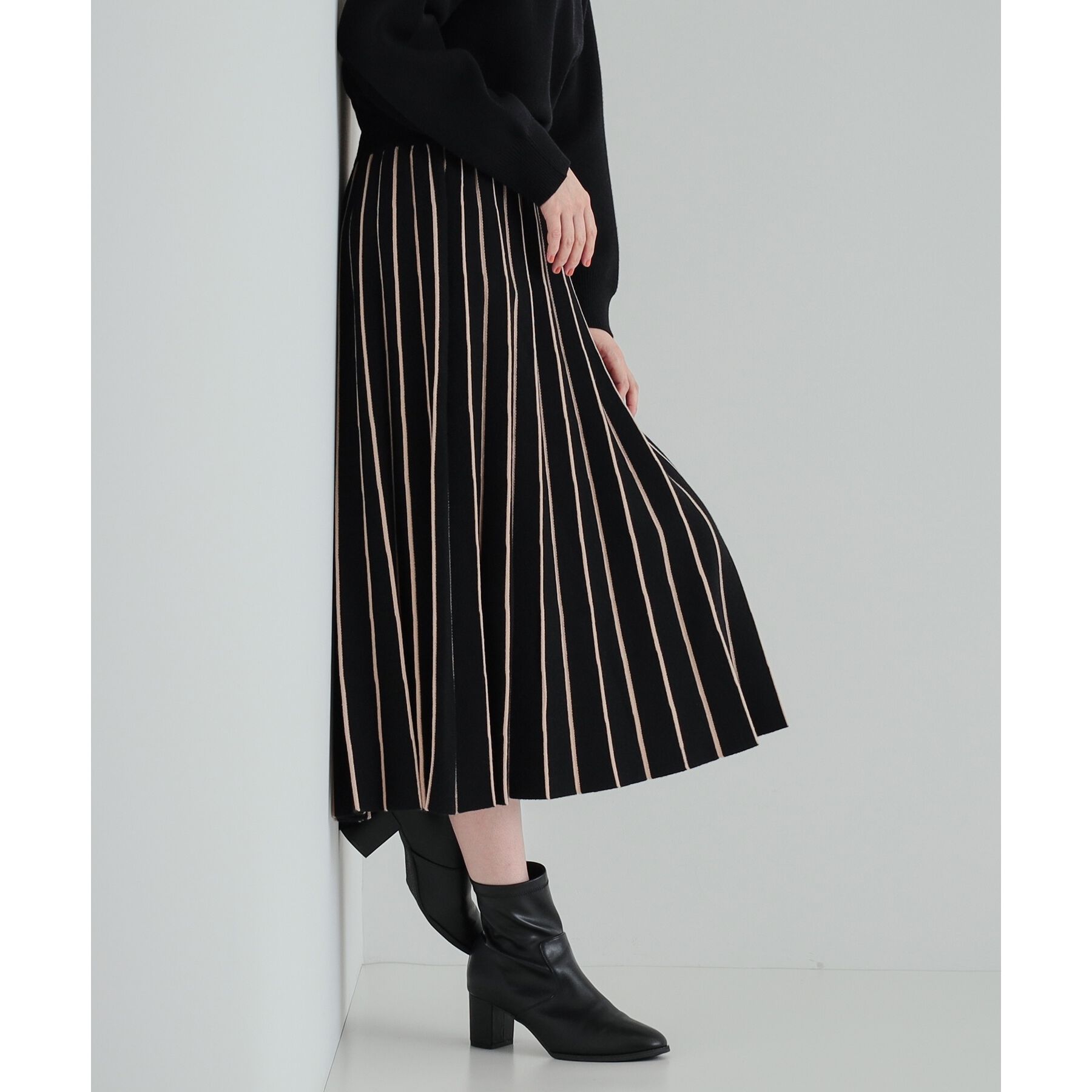 SHOO･LA･RUE「【高レビュー/洗える/セットアップ可】女性らしさ際立つ もちもちニットスカート」|スカート|