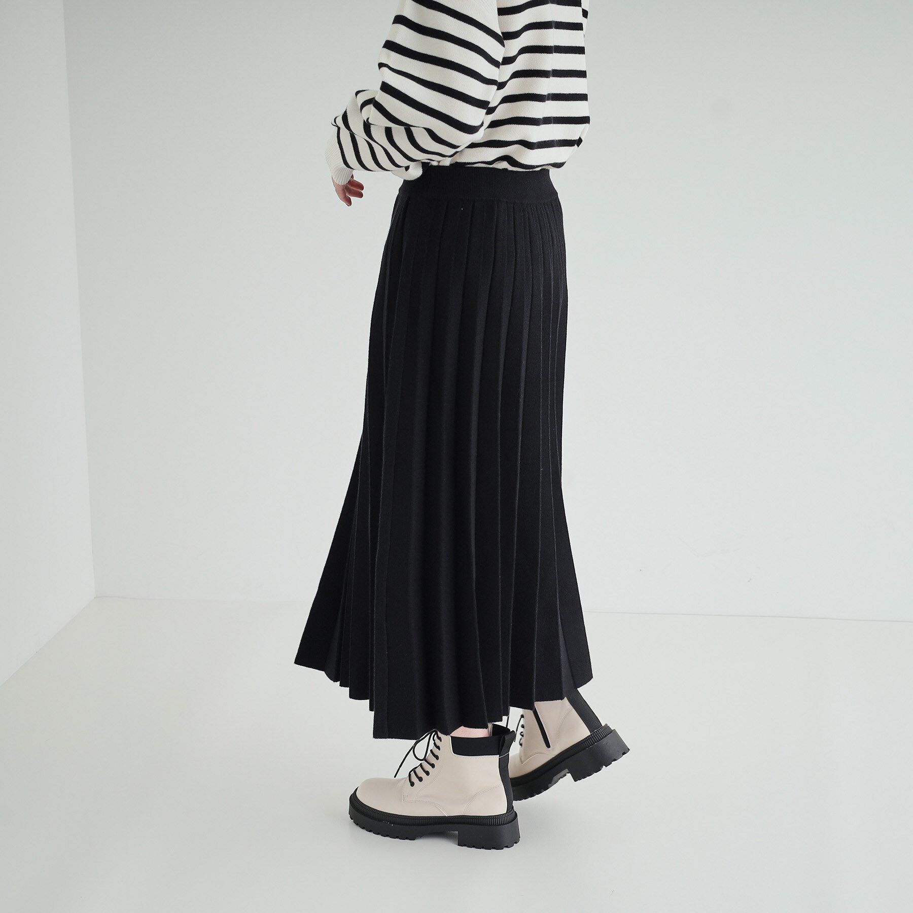 SHOO･LA･RUE「【高レビュー/洗える/セットアップ可】女性らしさ際立つ もちもちニットスカート」|スカート|