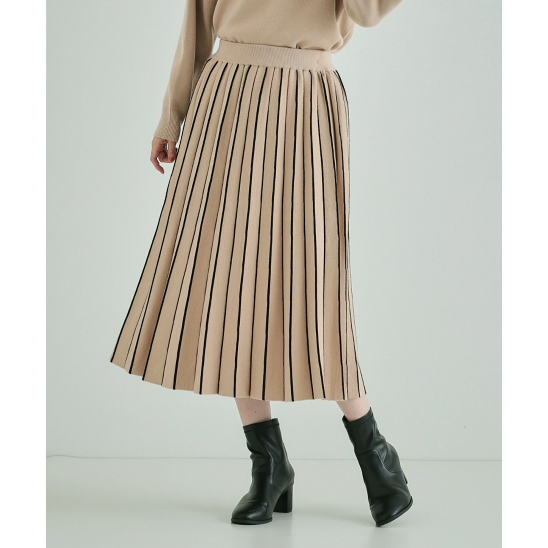 SHOO･LA･RUE「【高レビュー/洗える/セットアップ可】女性らしさ際立つ もちもちニットスカート」|スカート|