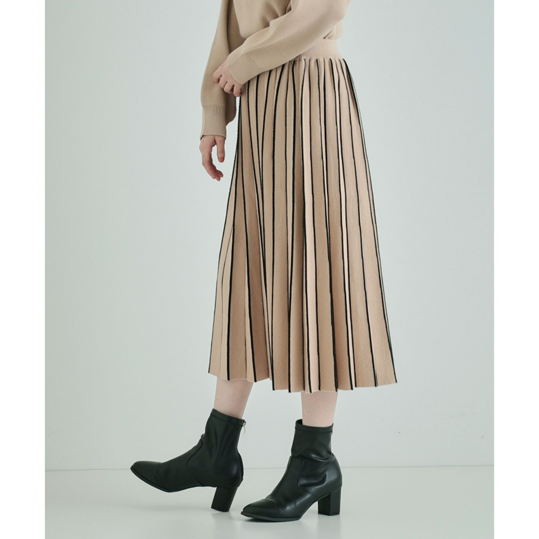 SHOO･LA･RUE「【高レビュー/洗える/セットアップ可】女性らしさ際立つ もちもちニットスカート」|スカート|