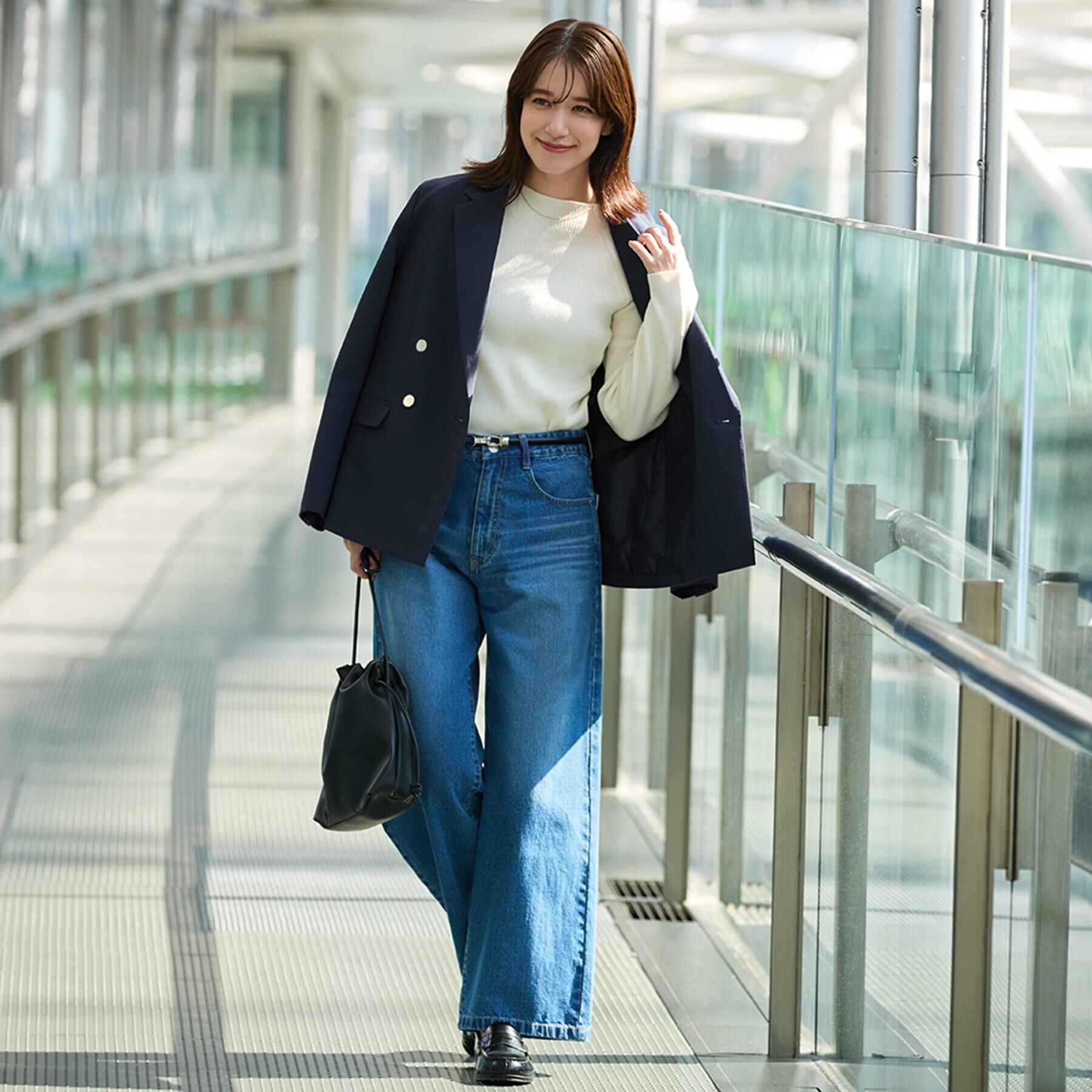 SHOO･LA･RUE「【セットアップ可能】サッと軽やかに羽織りやすいWブレストジャケット」|テーラードジャケット|