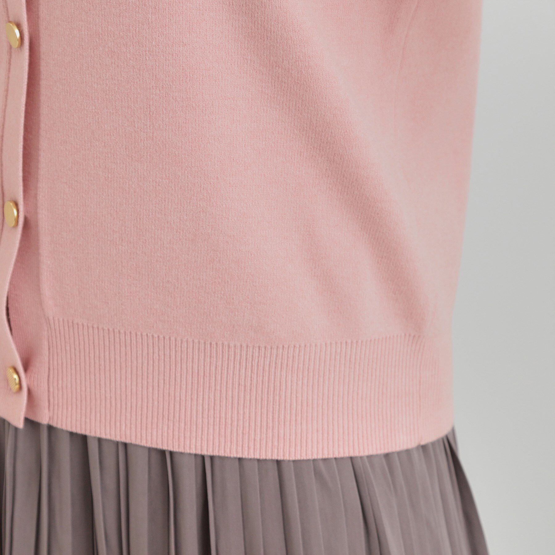 SHOO･LA･RUE「【洗濯機可/S-LL】すっきり見えでやわらかタッチな クルーネックカーディガン」|カーディガン|