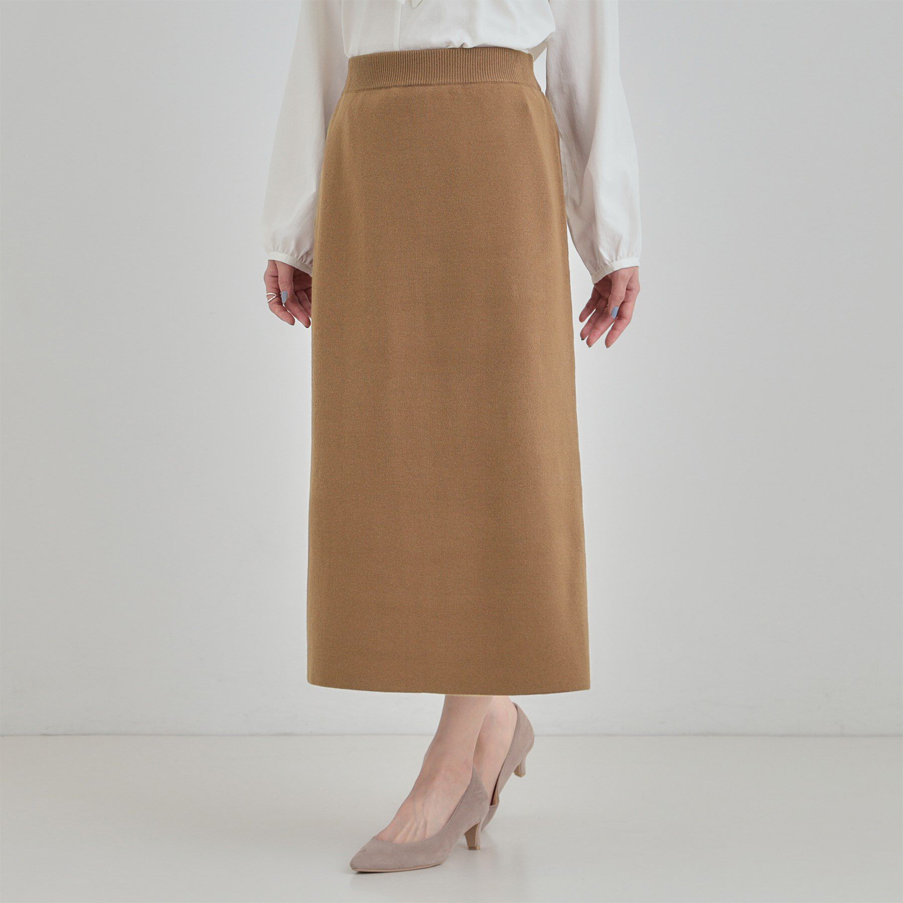 SHOO･LA･RUE「【洗濯機可/セットアップ可/毛玉になりにくい】ニットナロースカート」|スカート|