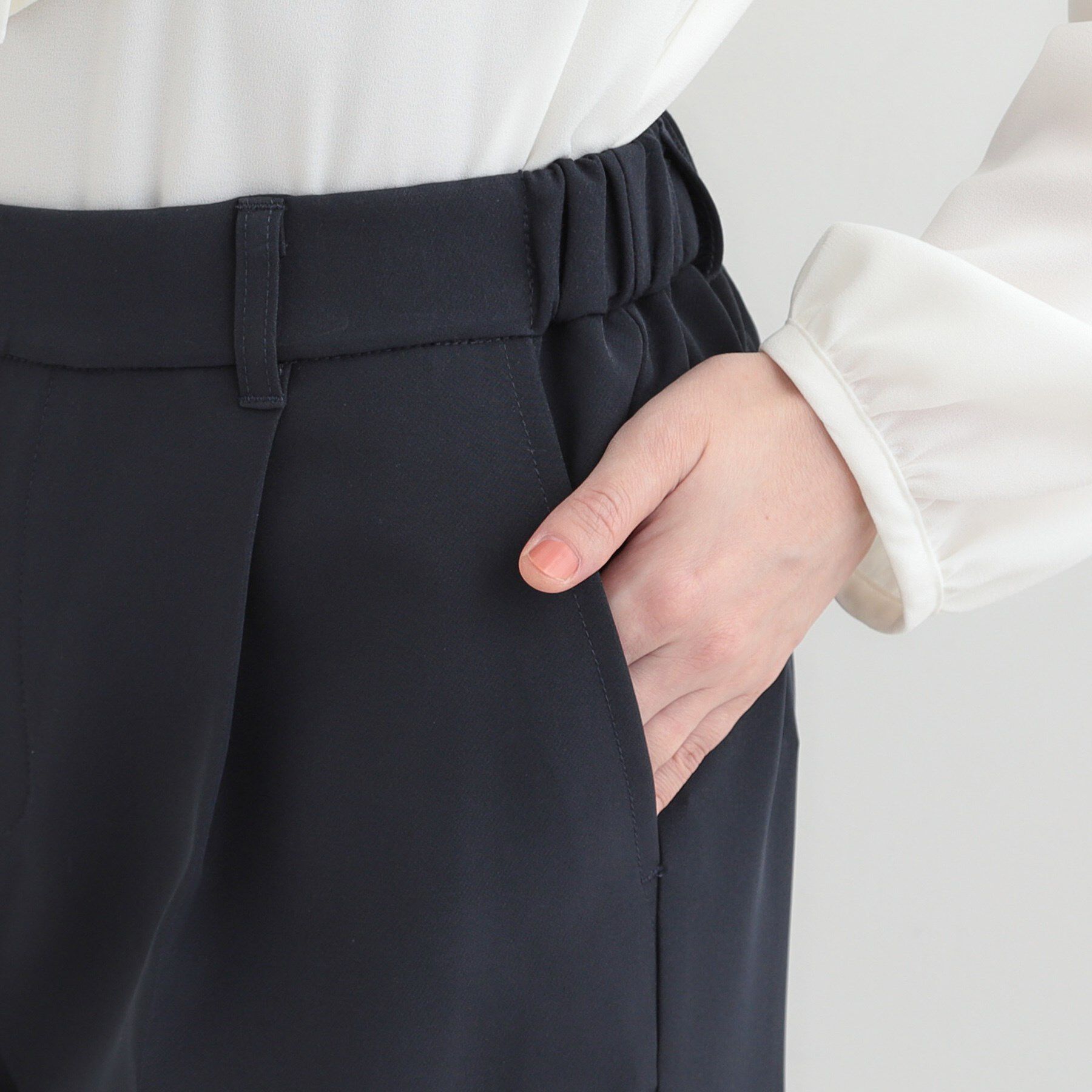 SHOO･LA･RUE「【3点スーツセット/洗濯機可】時短で好印象 セットアップ+ブラウス」|スーツ|