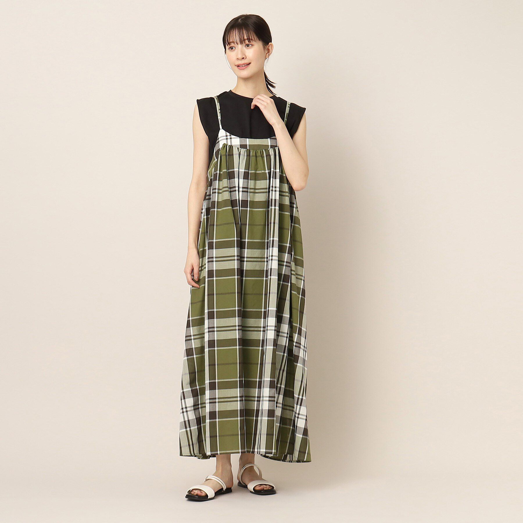 Dessin「【洗える】アソート柄キャミドレス」|ワンピース|