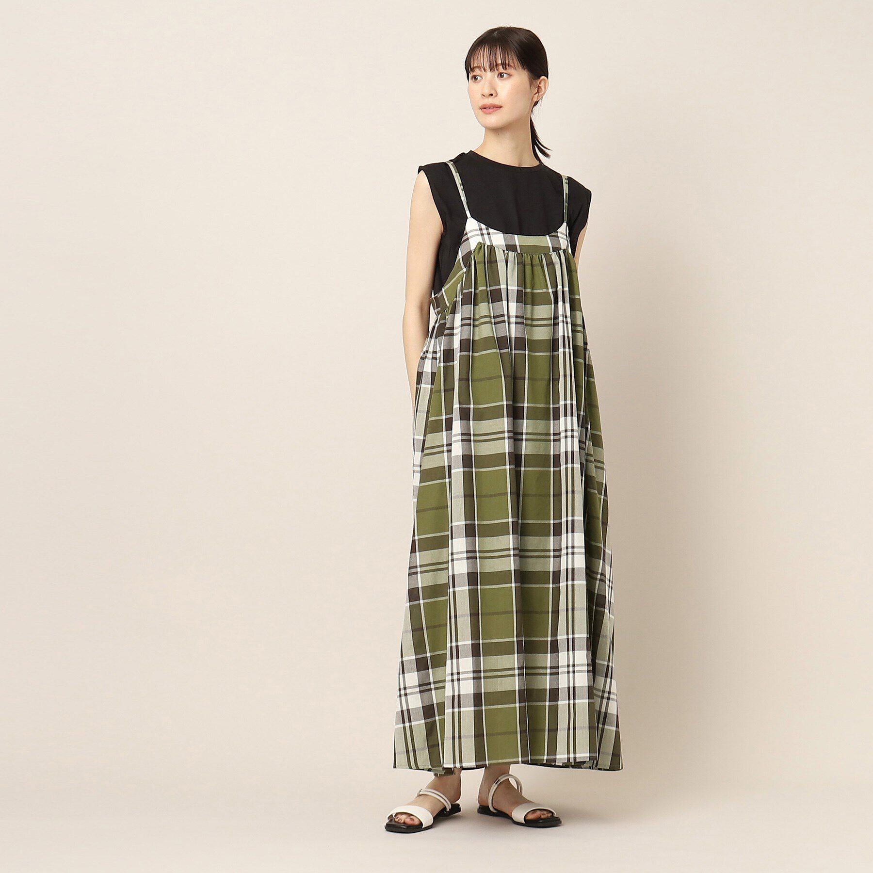 Dessin「【洗える】アソート柄キャミドレス」|ワンピース|