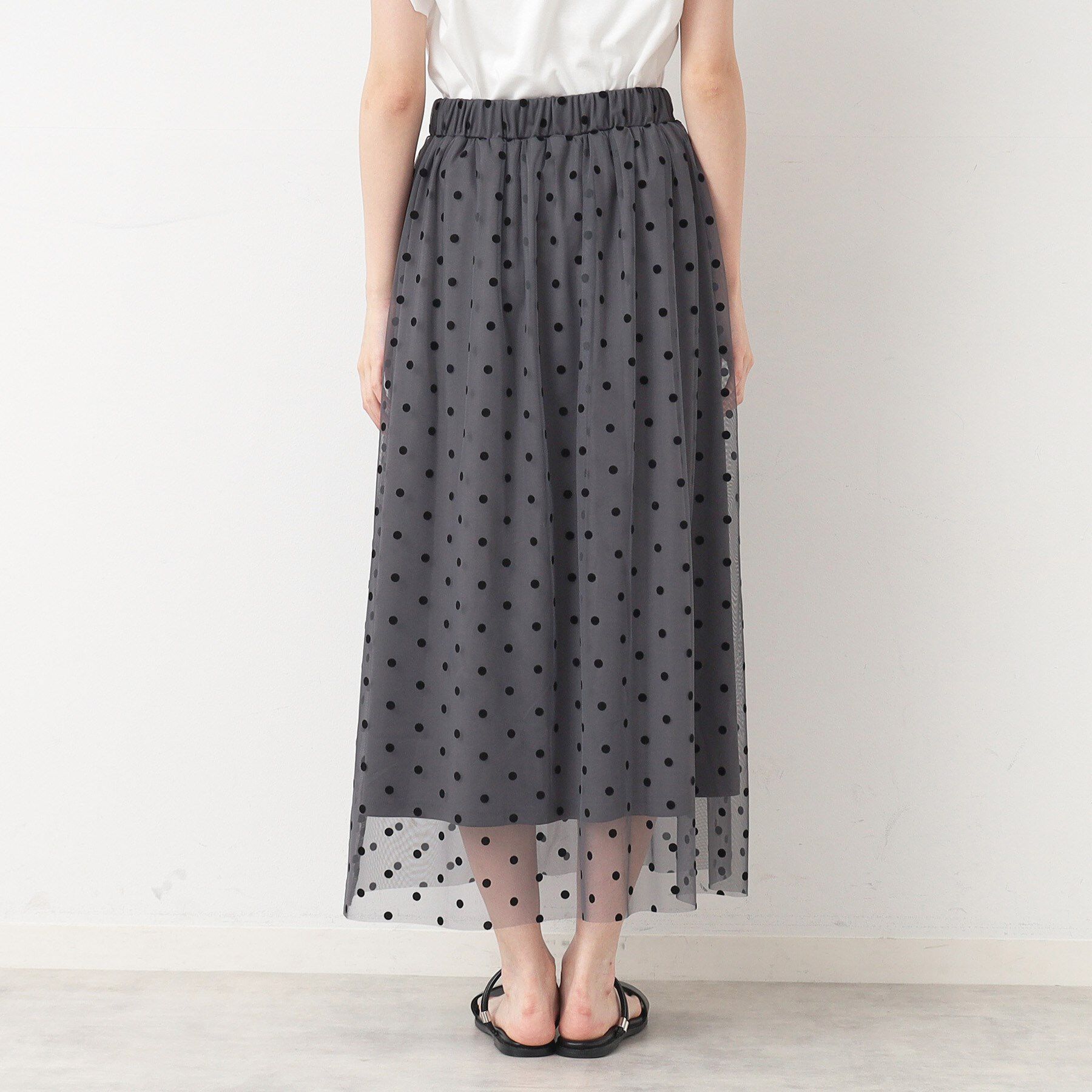 Dessin「【ウエストゴム・洗える】チュールスカート」|スカート|