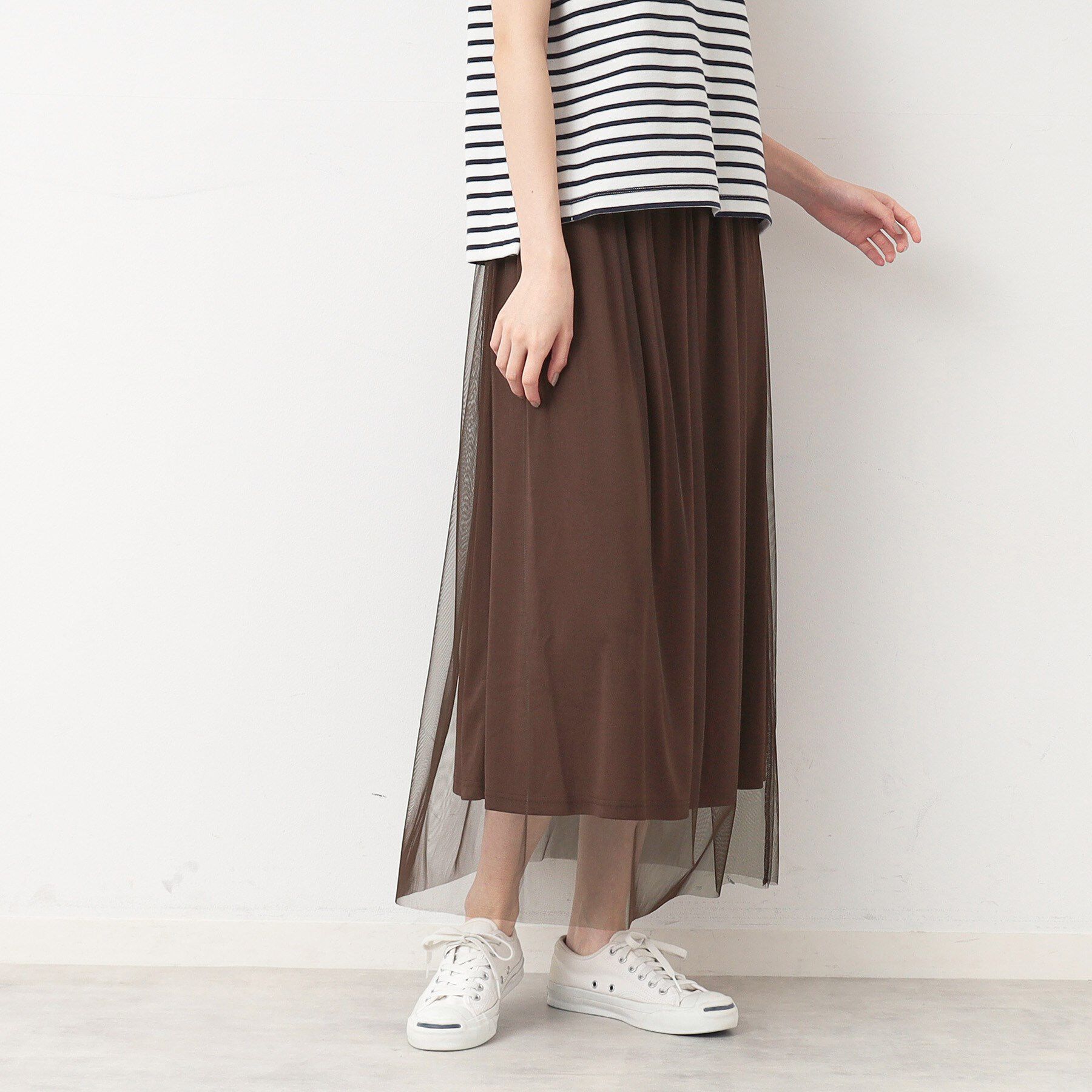 Dessin「【ウエストゴム・洗える】チュールスカート」|スカート|