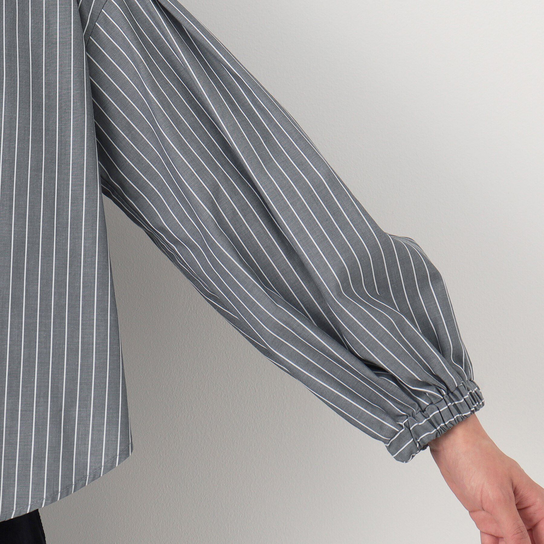 Dessin「【洗える】バルーンスリーブバンドカラーシャツ（XS～L）」|シャツ・ブラウス|