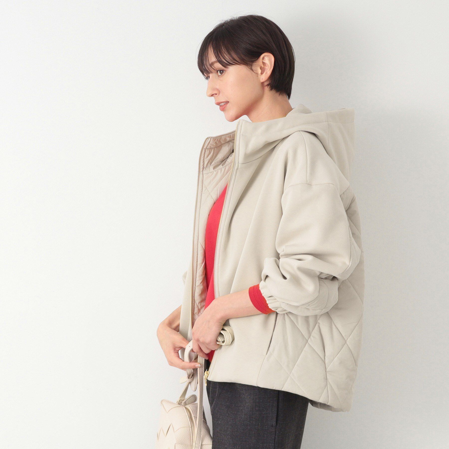 Dessin「キルトドッキングパーカブルゾン」|ブルゾン・スタジャン|