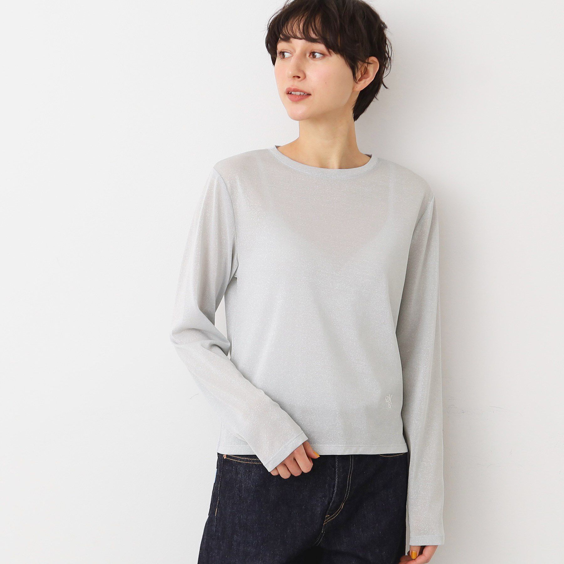 Dessin「【洗える】シアーカットソー」|Tシャツ・カットソー|ライトグレー(011