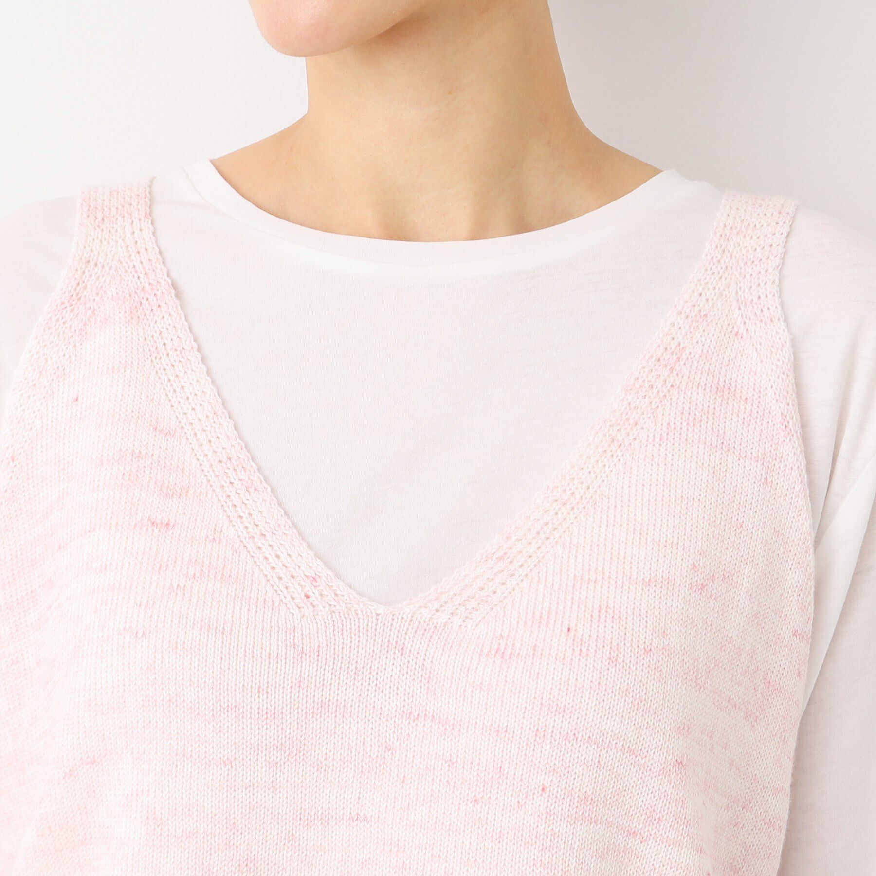 Dessin「【洗える】リネンニットキャミソール」|ベスト・ジレ|