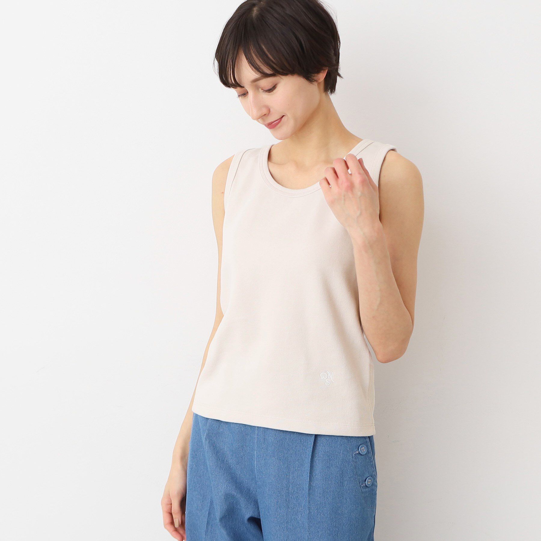 Dessin「【洗える】リブタンクトップ（S～L）」|キャミソール|
