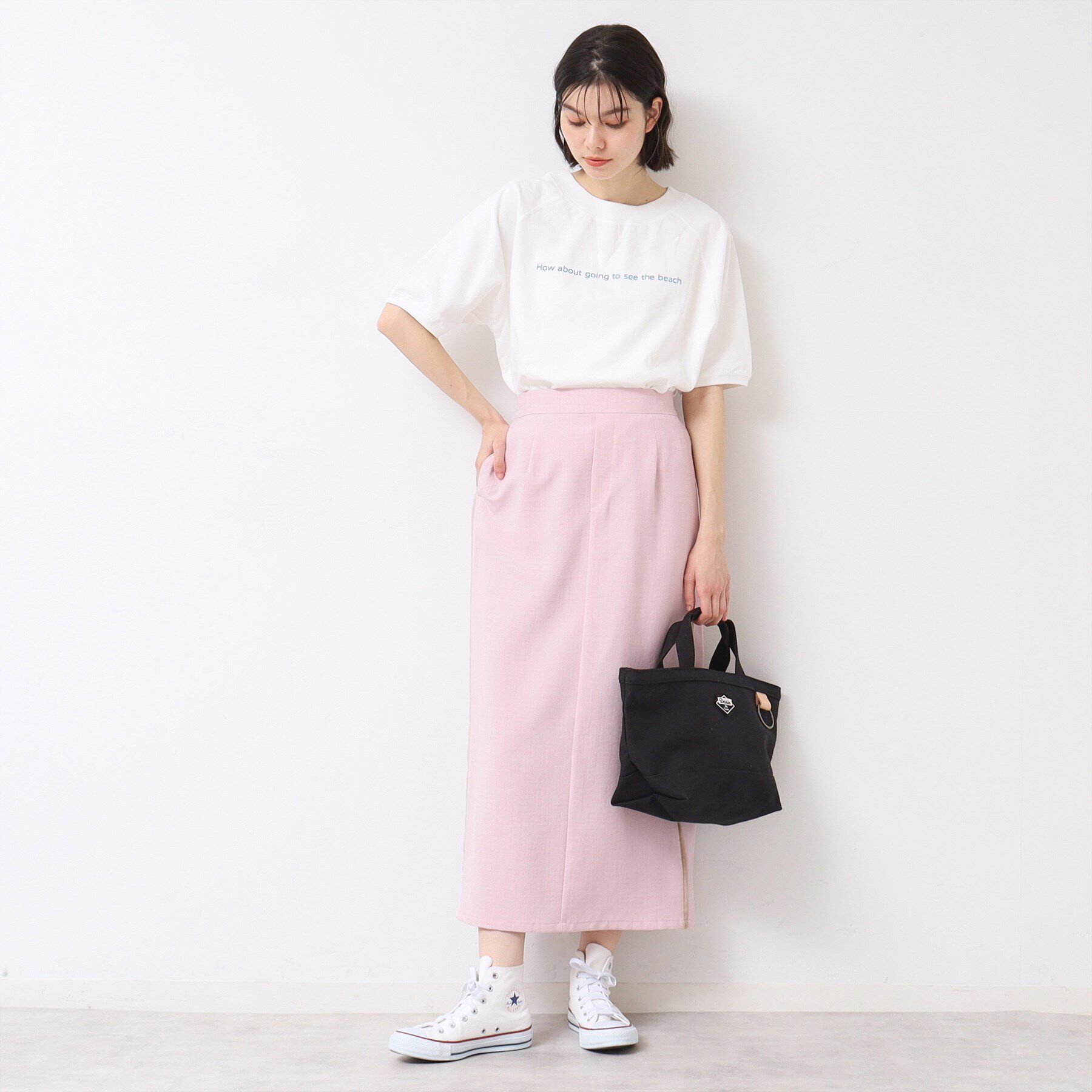 Dessin「【セットアップ可能・洗える】配色ラインストレートスカート（S～L）」|スカート|