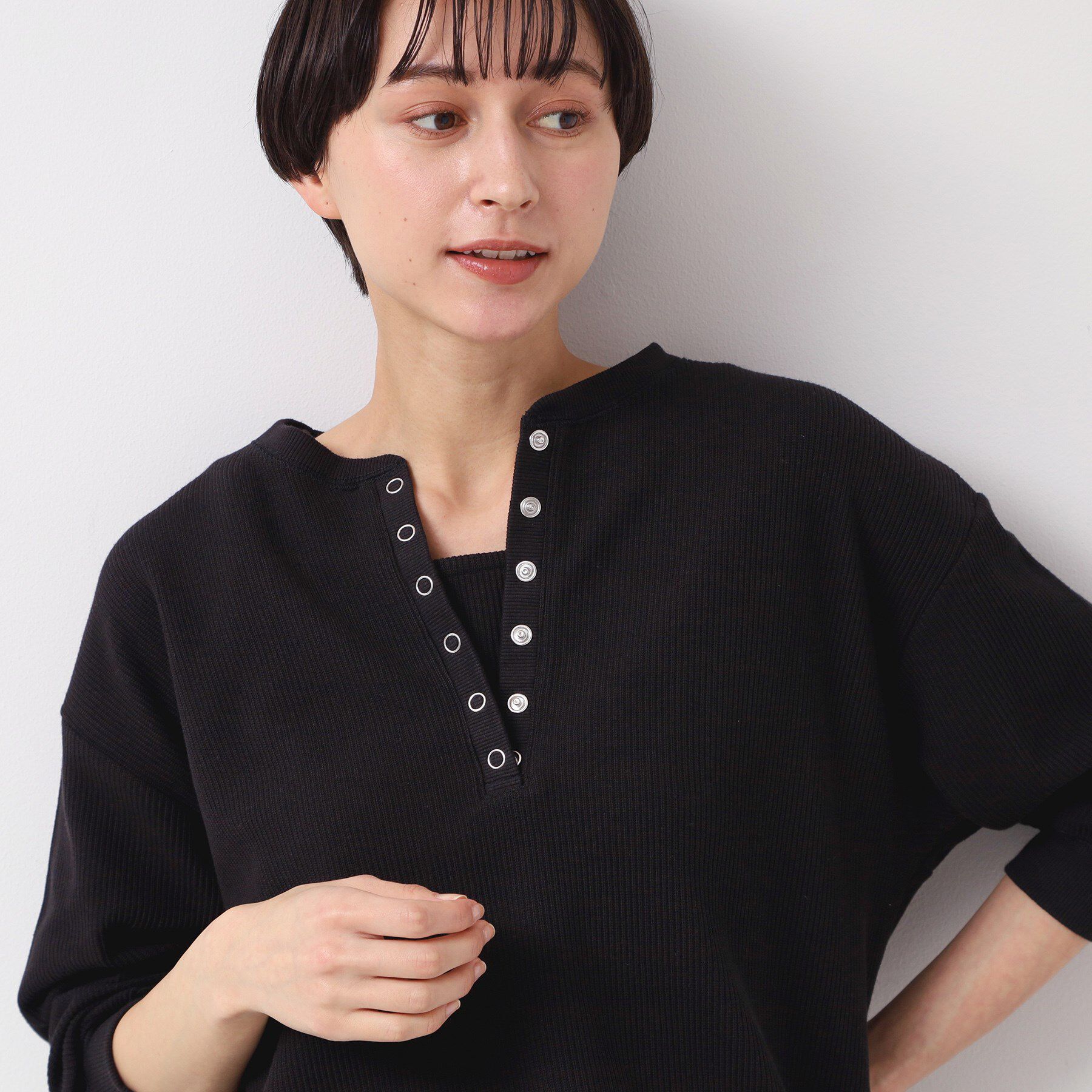 Dessin「【洗える】ヘンリーネックカットソー」|Tシャツ・カットソー|