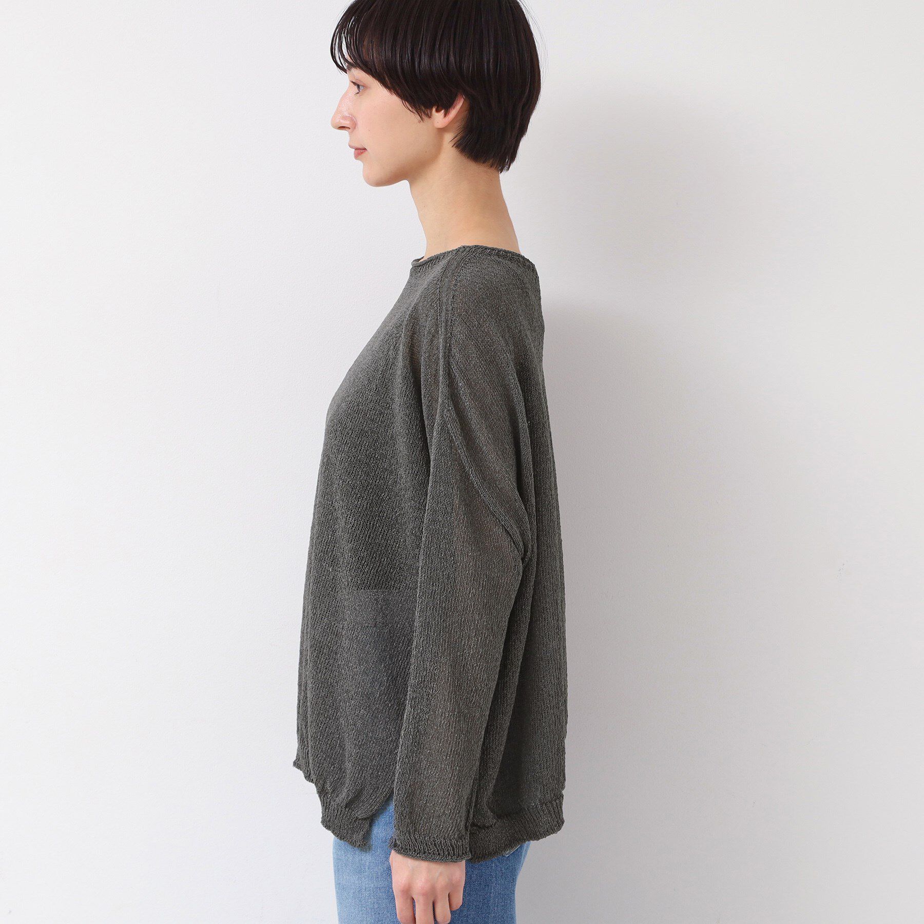 Dessin「【日本製・洗える】ニュアンスワイドプルオーバー」|ニット・セーター|